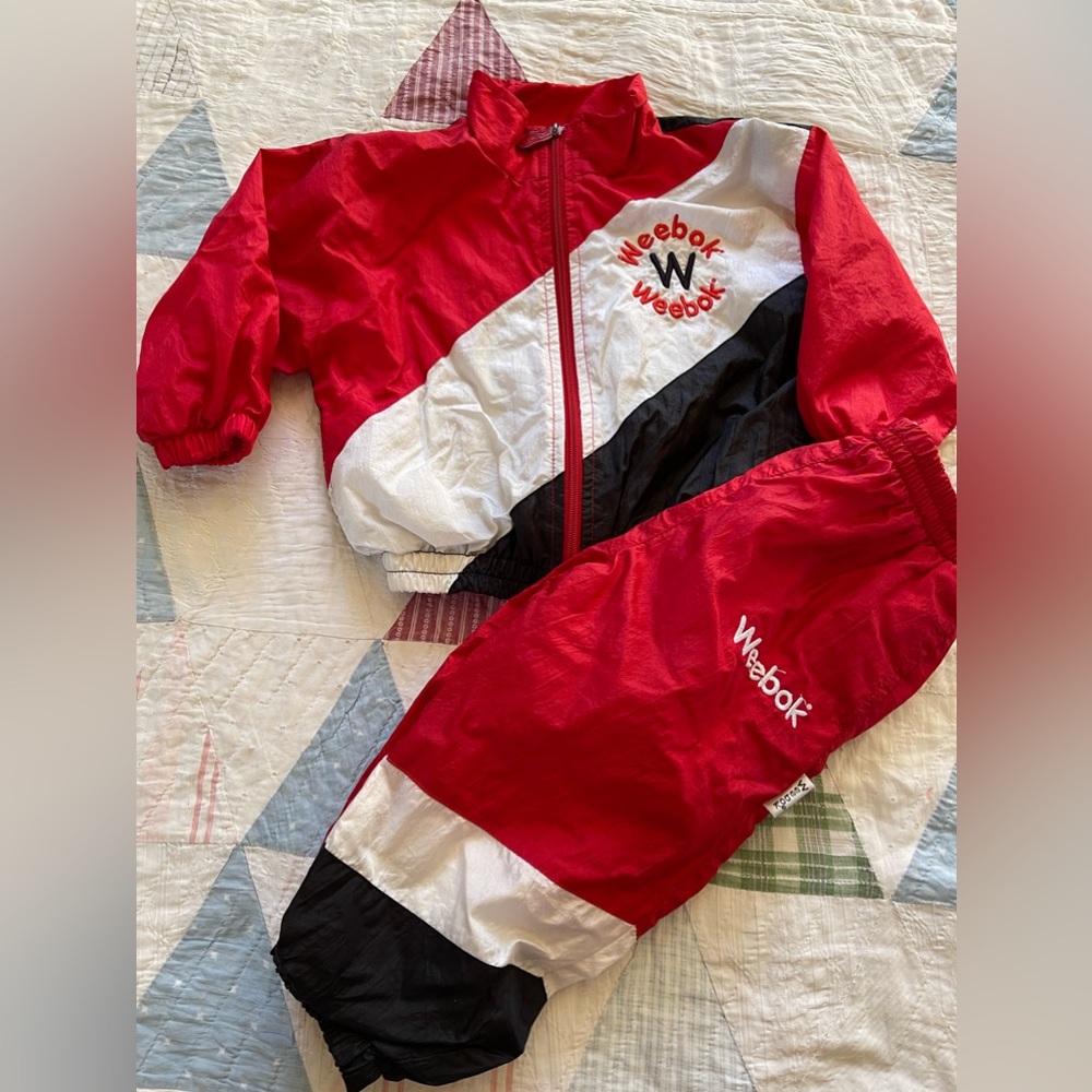 Vintage Weebok by Reebok toddler baby tracksuit windbreaker set